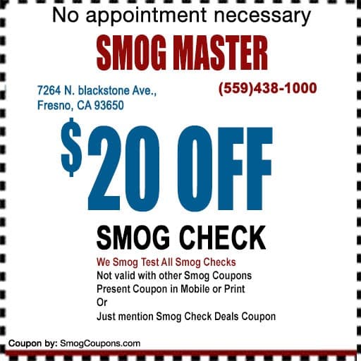 Smog Check Coupon Fresno